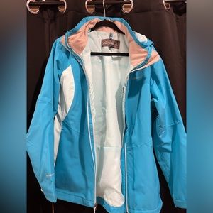 Eddie Bauer Rain jacket. Super durable/layered, removable hood. Worn twice.